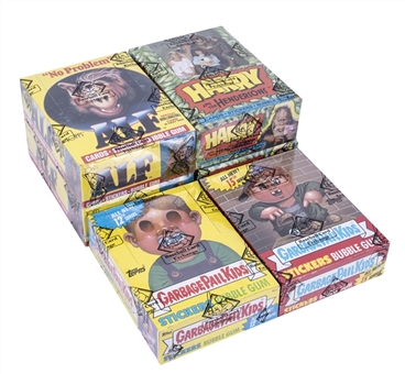 1980s Topps "Garbage Pail Kid", "Alf" and "Harry and the Hendersons" Unopened Wax Boxes Collection (6 Different) - BBCE 